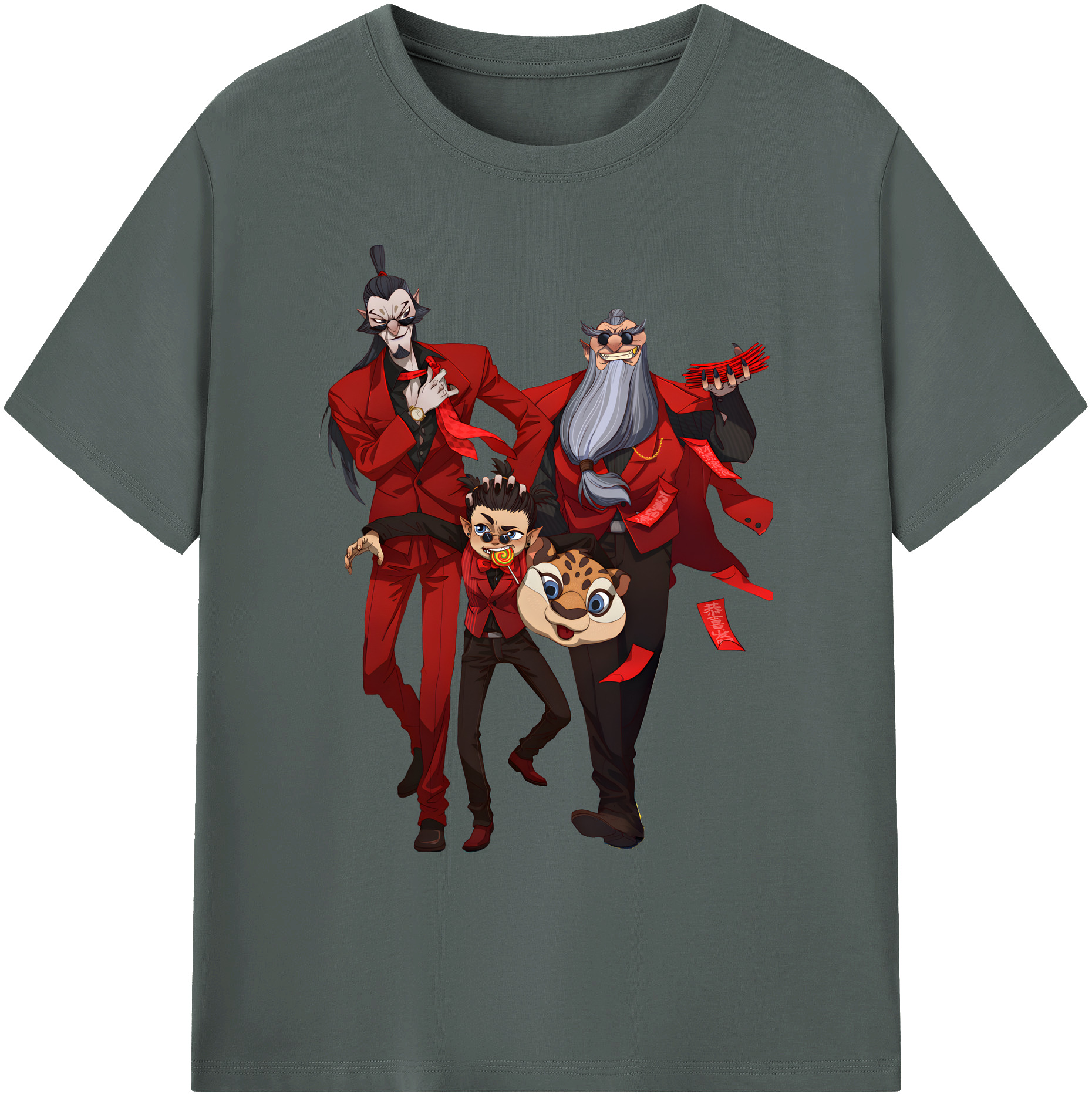 （画像用） Ne Zha 2 ナタ 魔童の大暴れ 綿100％ メンズ半袖Tシャツ｜肌触りやわらか＆通気性